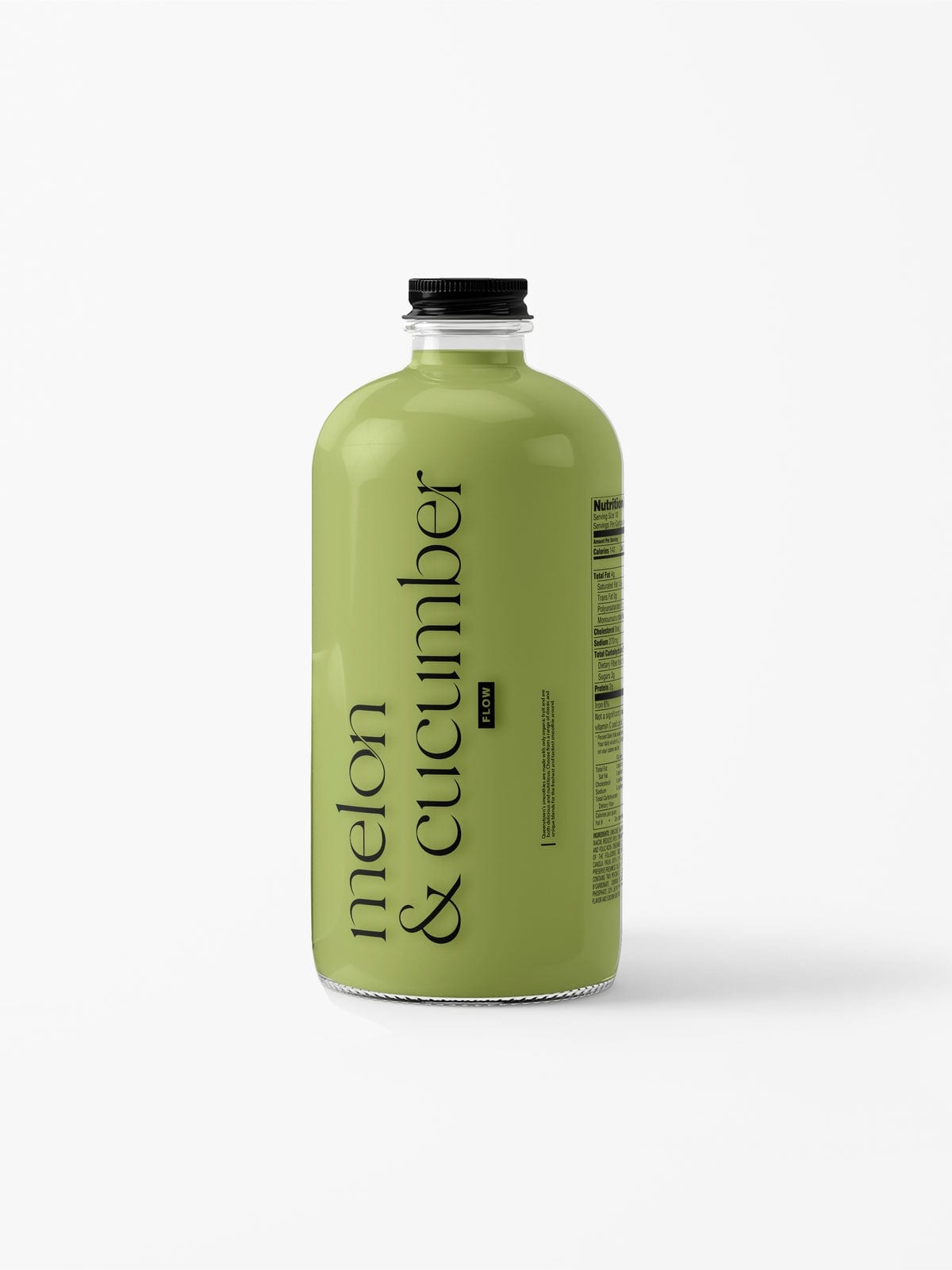 Bottle of cucumber and melon juice cooler